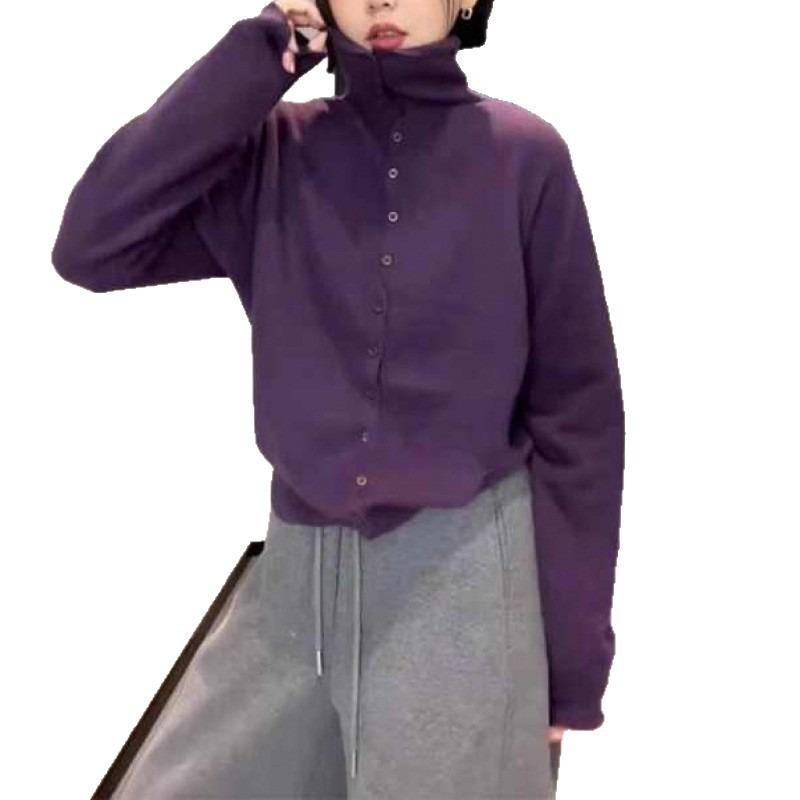 turtleneck bottoming shirt women's new autumn loose inner knitted sweater cardigan women's knitted sweater good-looking top