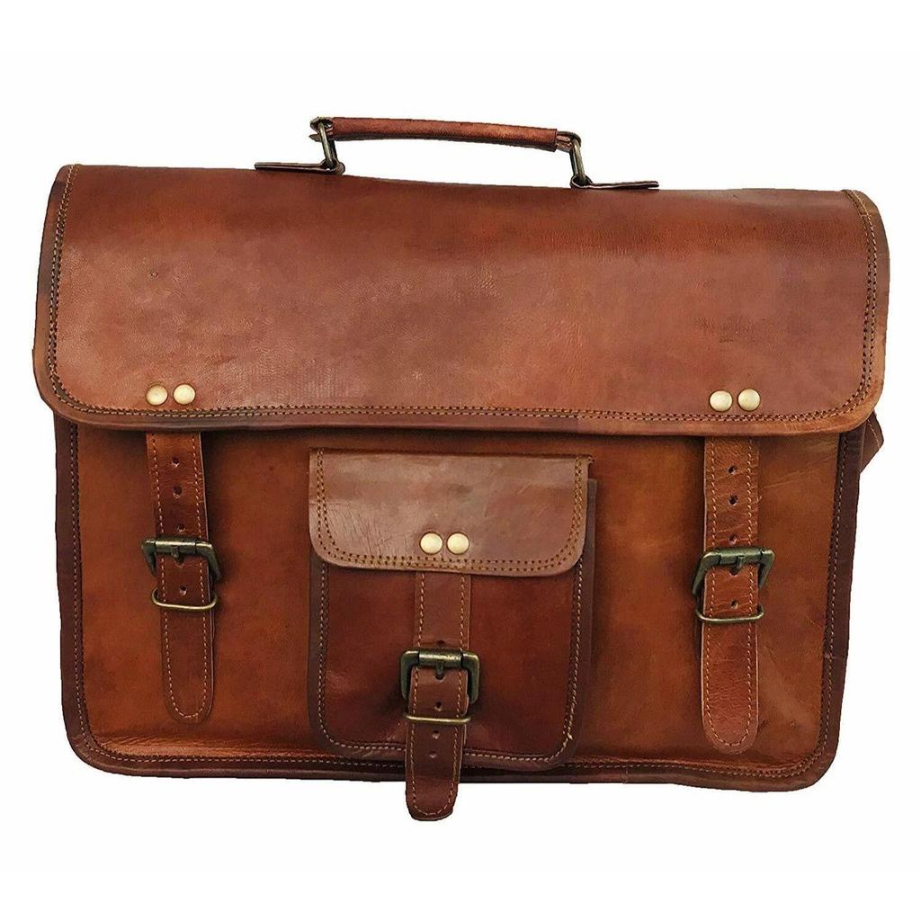 Laptop Artistic Leather Men Messenger Shoulder Satchel Briefcase Vintage Bag