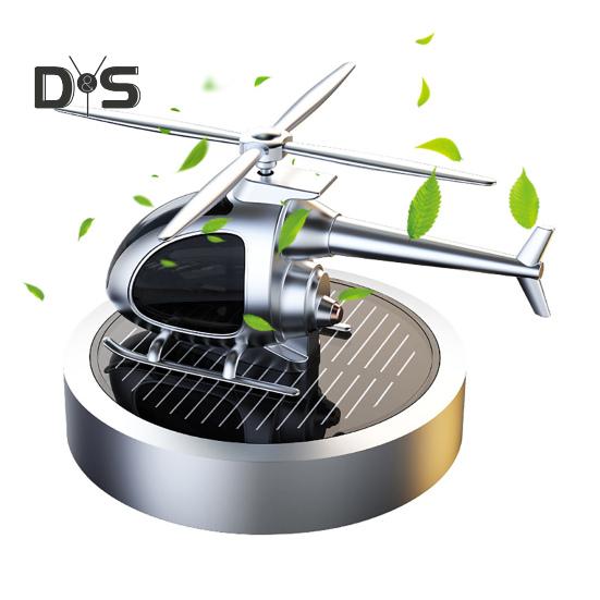 10ml Car Aromatherapy Wear-resistant Attractive Ornament Helicopter Design Solar Power Auto Car Rotate Aroma for Car
