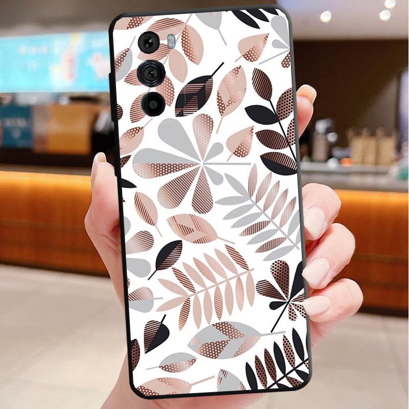 Phone Case For Motorola Edge 50 40 Pro 60 50 40 30 Ultra Neo Fusion Moto G85 G72 G53 G54 G84 G13 G32 Love Pink Gold Rose