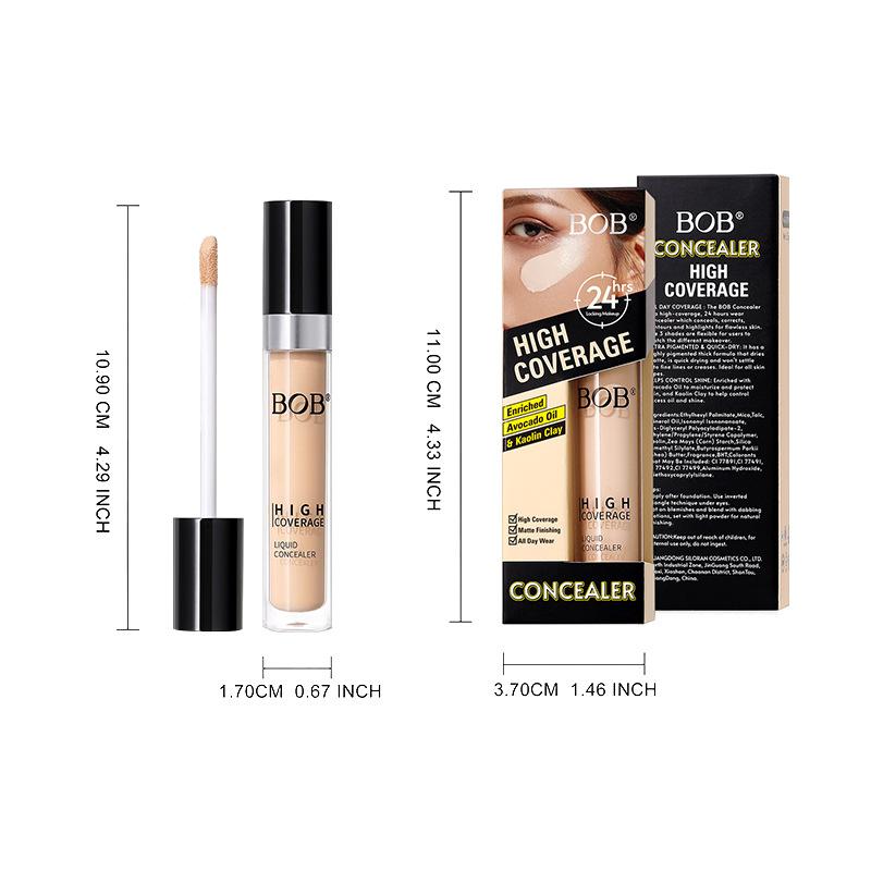 BOB Matte Light Transparent Concealer Lasting Brightening Natural Skin Repair Moisturizing Base Makeup Foundation Women