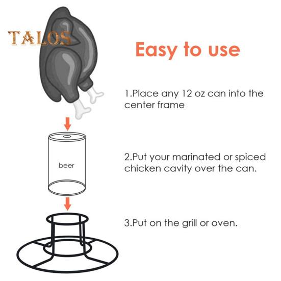 Kyllingstativ i rustfritt stål for grillovn Ølboks Kyllingholderstativ Vertikal stekeovn i matkvalitet for utendørs innendørs matlaging