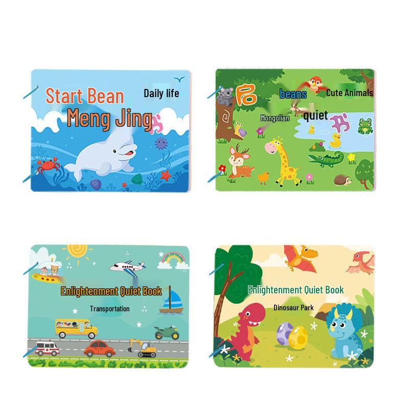 Handmade Quiet Book: Early Education Sticker & Tear-off Cloth Toy for Toddlers