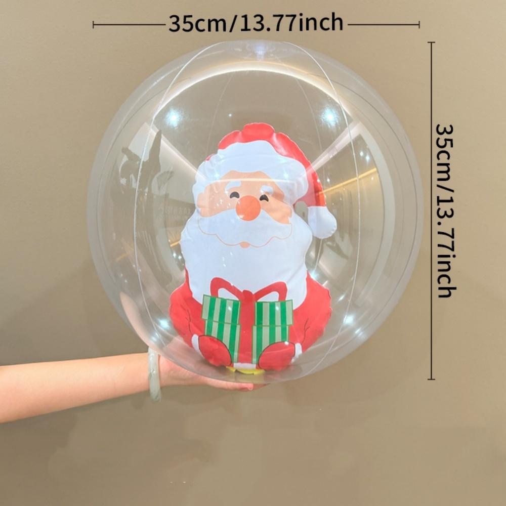 1PCS Inflatable Transparent Snowman Christmas Ball PVC Party Decoration Ball Suitable For Christmas and New Year Party Supplies