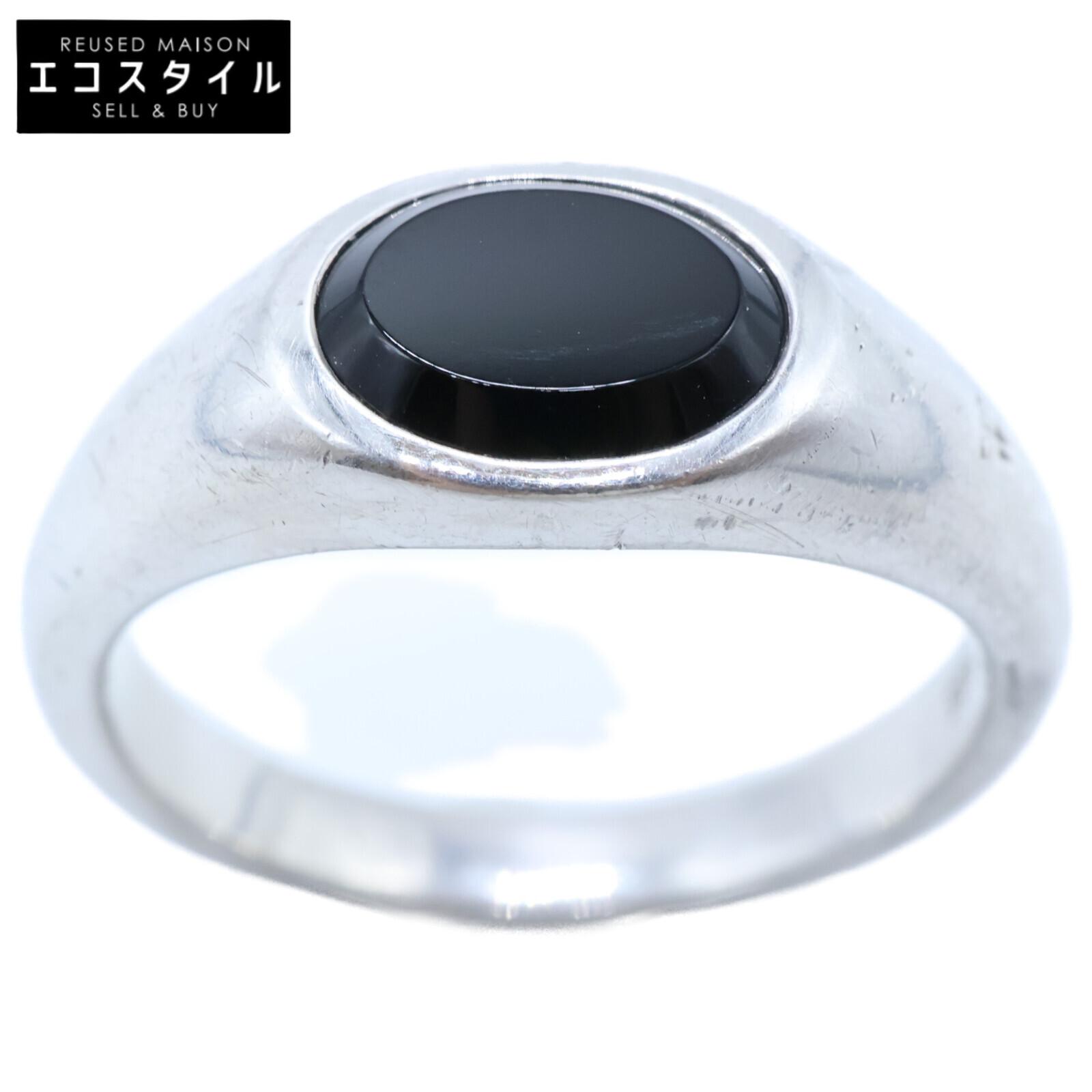 

TOMWOOD SV925 Joe Polished Onyx Joe Ring Blue Hawk Eye Ring ring Silver / OnyxUsed