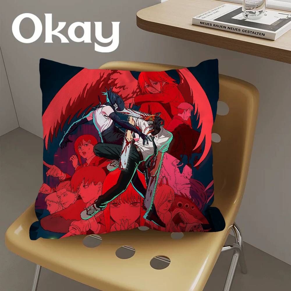 Anime Chainsaw Man The Movie Reze Arc Cushion Cover Inches Farmhouse Decor Home Throw Pillow Covers For Couch Decorations