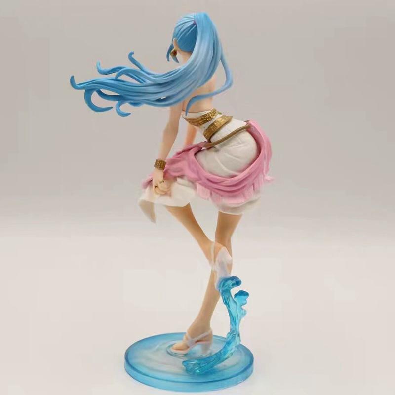 Girl Nefeltari Vivi Princess Blue Long Haired Dress Ver. PVC Action Figures  Vivi Nami Luffy Collectibles Model Toys