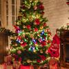 LYUBASA 3Pack Christmas Window Lights Decorations with Timer, Battery Powered Multicolor LED Sucker for Xmas Tree Fireplace Indoor Decor