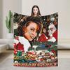 Mariah Carey All I Want For Christmas Is You Plüschdecken Studenten Flanell Bettwäsche Decken Outdoor Warm Weich Tagesdecke Geschenk