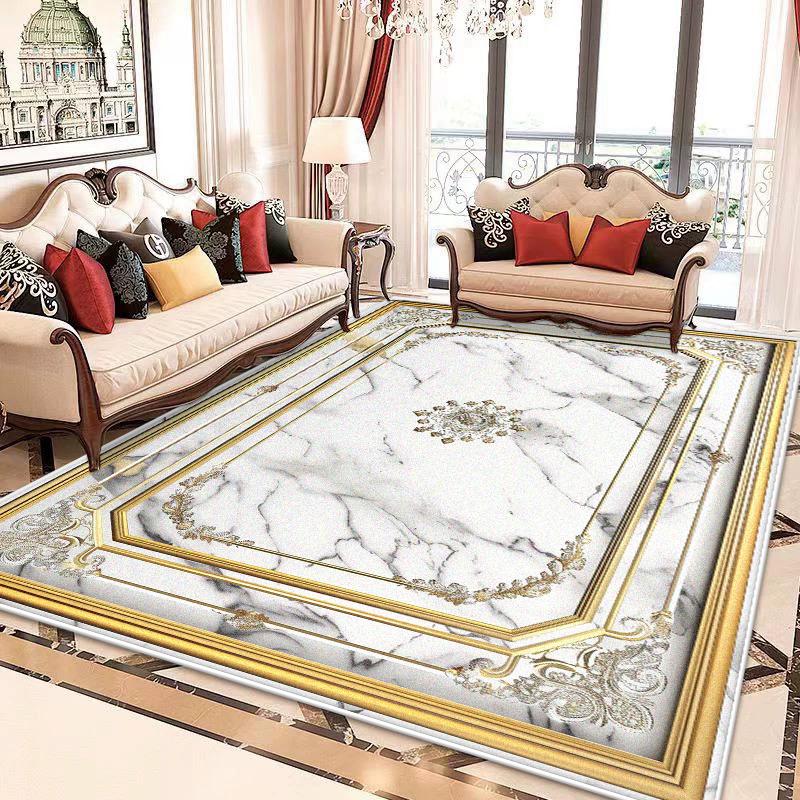 

Большие ковры из белого мрамора для гостиной, Роскошное украшение дома, Пушистый плюшевый ковер для спальни, Ковер для лаунжа, Гардеробной, Нескользящий мягкий коврик для пола 60*90cm