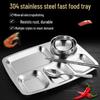 304 Stainless Steel 6-Compartment Meal Plate Set