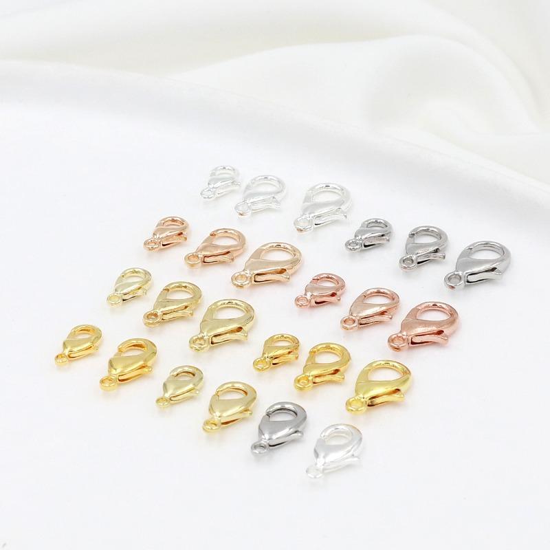 Color retention K gold-wrapped lobster buckle jewelry K gold bracelet necklace buckle end spring buckle DIY jewelry accessories B