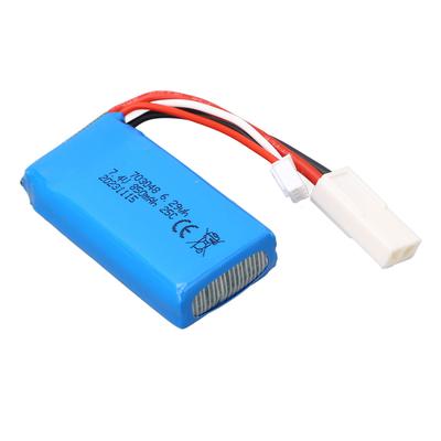 7.4V 850mAh RC Airplane LiPo Battery 703048 RC Aircraft Lithium Battery With EL 2P Plug for WLtoys V912 V262 V333 V353 BQ202