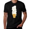 Cat Ice Cream TShirt Basic Breathable Solid Color TShirt