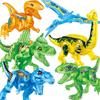 28CM Crystal Jurassic Dinosaur World Zoo Tyrannosaurus Building Blocks Children's Toy Gift