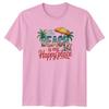 The Beach Is My Happy Place Travel Vacation Unisexs TShirt Unisexs Tee Graphic