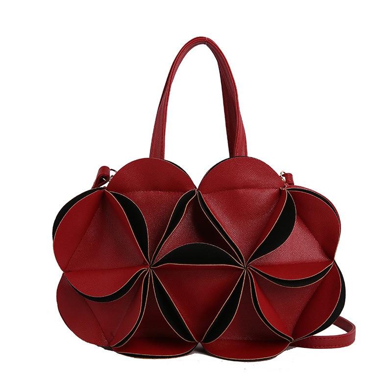 

Милая сумка в форме цветка женская 2025 лето новая Mori нишевый дизайн сумка на плечо лоскутная сумка кроссбоди красный