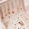 3 Layer Portable Travel Jewelry for case Jewelry Storage Box Organizer with Lock