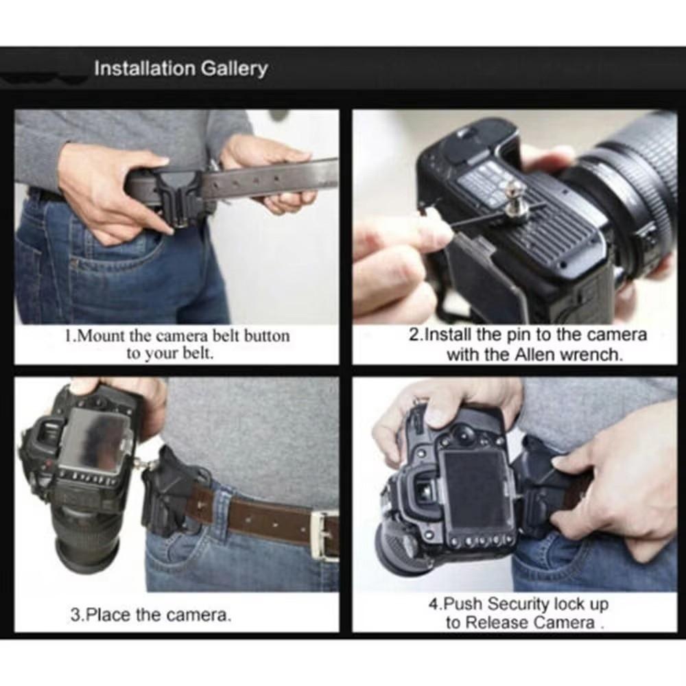 Quick Attach Camera Hanger 1/4in Screw Mount Waist Buckle New Quick Release Buckle for DSLR