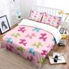 Balloon Dogs Pattern Pink Background Bedding Set For Kids Luxury Gift 3Pcs Digital Print Comforter Set Soft Comfortable