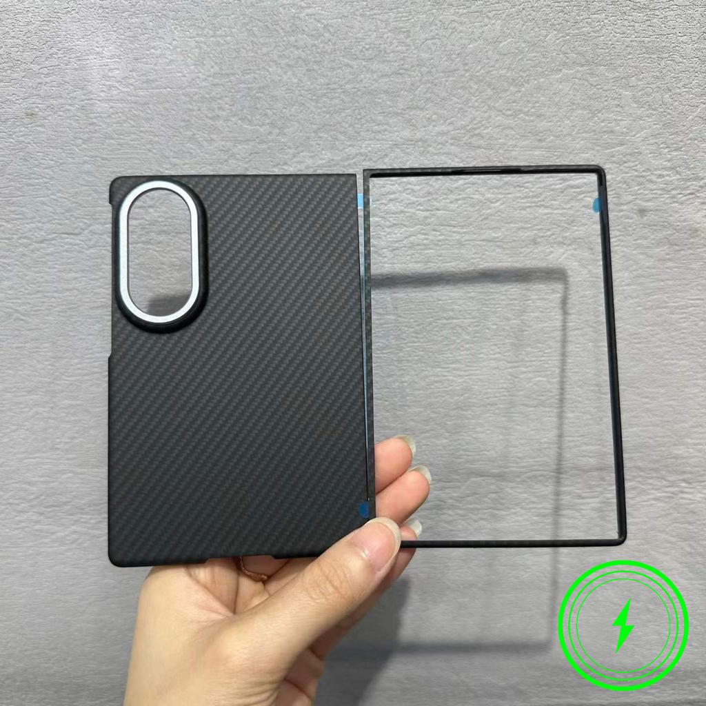 High Quality Magnetic 1500D Carbon Fiber Pattern PC Case for For Samsung Galaxy Z Fold 8 Kevlar Skin Feel Wireless Charge Cover