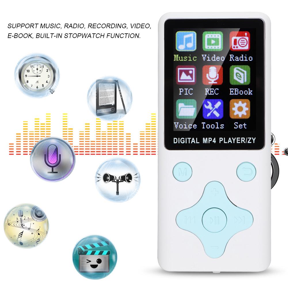 T1 Music MP3 MP4 Player 8G Bluetooth Support 32G Memory Card Rhombus Buttons White