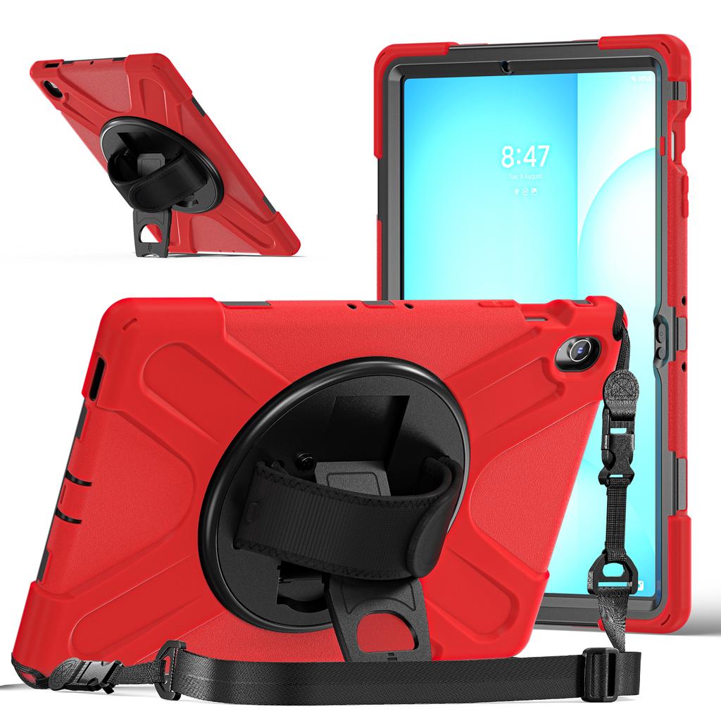 Pour Samsung Galaxy Tab S10 FE+ SM-X620/SM-X626B Étui avec Support Housse de Tablette en TPU PC Silicone avec Bandoulière