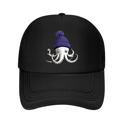 Octopus Print Baseball Cap Fashionable Versatile Unisexs Outdoor Trendy Dad Hat Mesh Baseball Cap Dad Hat Hip Hop Snapback Cap