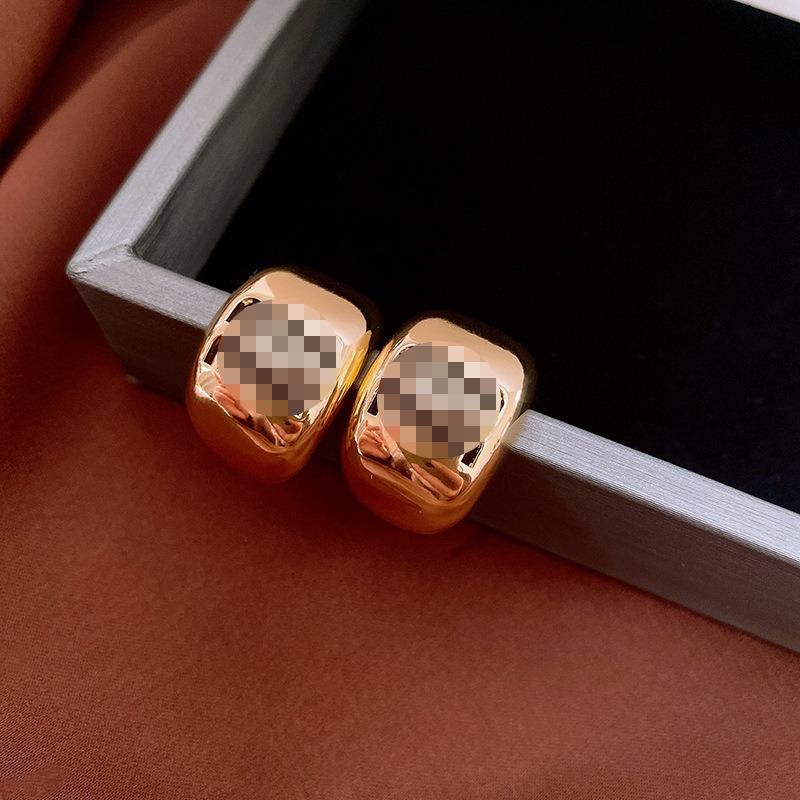 Silver Needle Multi-layer Letter Twill Zircon Pearl Earrings Medieval Vintage Light Luxury Stud Earrings Versatile Earrings