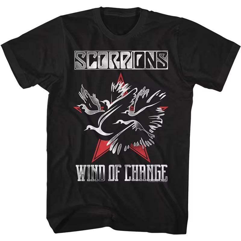 2025 The Scorpions1984 Hip Hop Móda Bavlněná Trička Grafická Unisex Muži Ženy Krátký Rukáv Letní Kulatý Výstřih Tričko