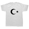 Turkish Flag Fashion Print T-shirt Summer Men's Casual Short-sleeved T-shirt Trendy Street Casual Shortsleeved Shirt