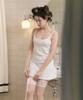 Lojanneu Sweet Dreams Button Mini Dress (White)
