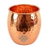 Copper Glass Tumbler, Hammer Design, Drinkware, 550 ML Each, Set of 6