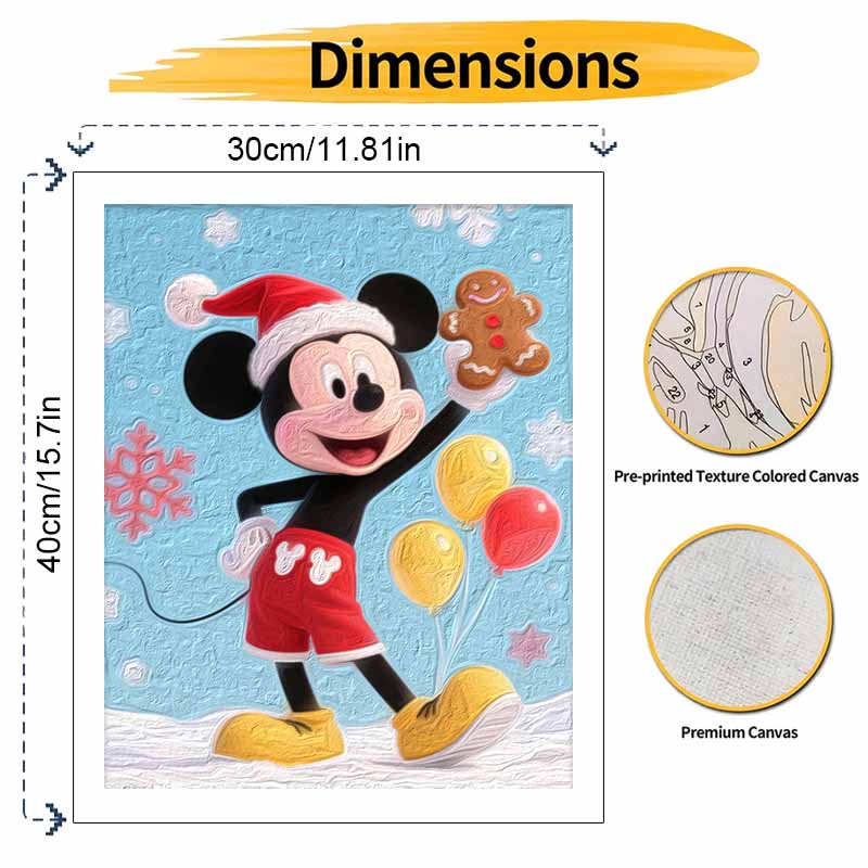 Disney Digital Oil Painting Art Kit Christmas Mickey Handmade Diy Home Decorations