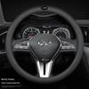 Fits Infiniti Steering Wheel Cover: QX50, QX60, Q80, Q70L, Q50L, FX3 – Genuine Leather, All-Season.