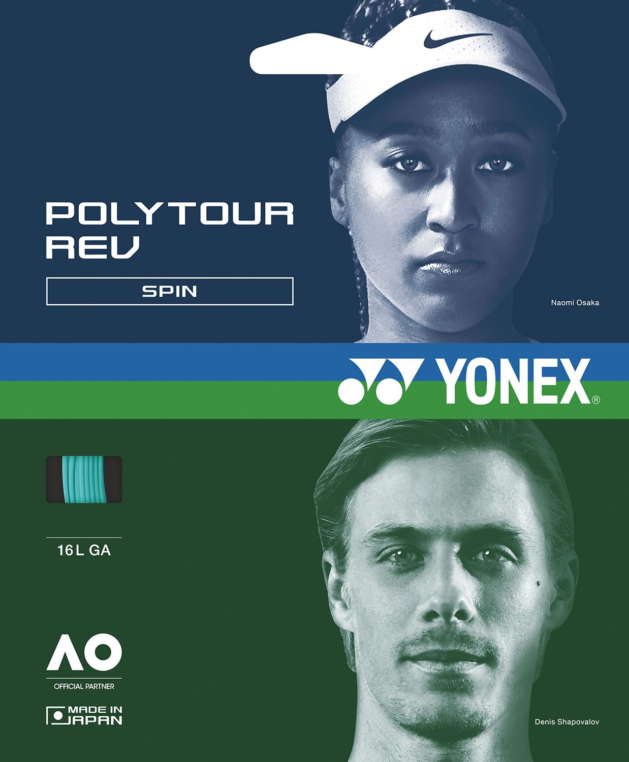 

Струны для тенниса YONEX жесткие Polytourev 120 12м мятные PTGR120 (384) 1,20 мм