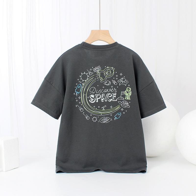 Children's T Summer Korean Version of the New Children's Short-sleeved CUHK Children's Style Breathable T Shirt Boy Short-sleeved T Shirt