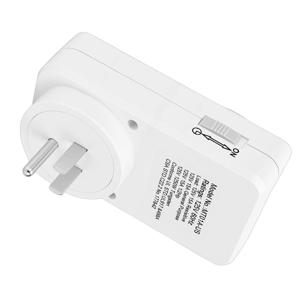 Outlet Timer 15A 24 Hour Precise Control Mechanical Plug In Timer for Lamp Pump Fan US Plug