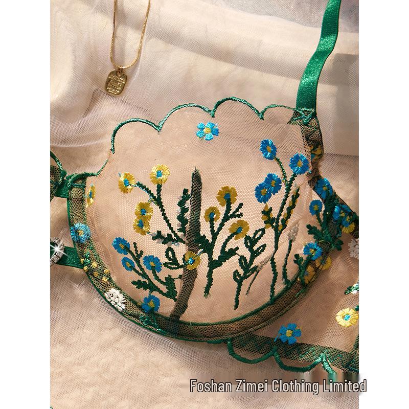 Y Französisches Besticktes Süßer Stil BH-Set - Bequem & Exquisit