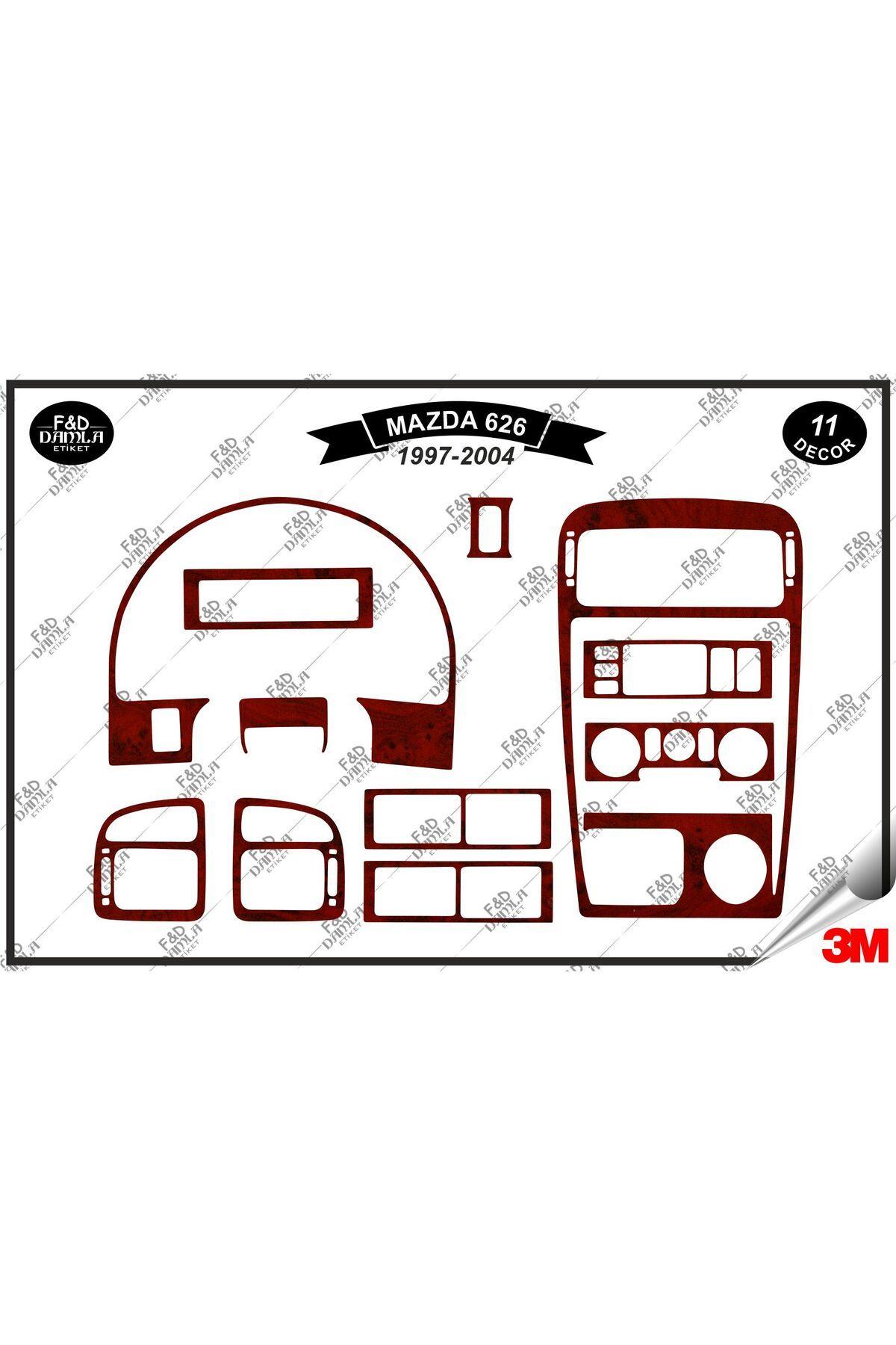 

Mazda 626 1997-2004 Torpido Konsol Trim Göğüs Maun Kaplama Set 11 Parça Maun