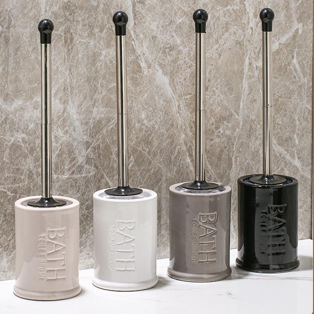 Nordic Ceramic Long Handle Toilet Brush – Elegant Design for Complete Cleaning