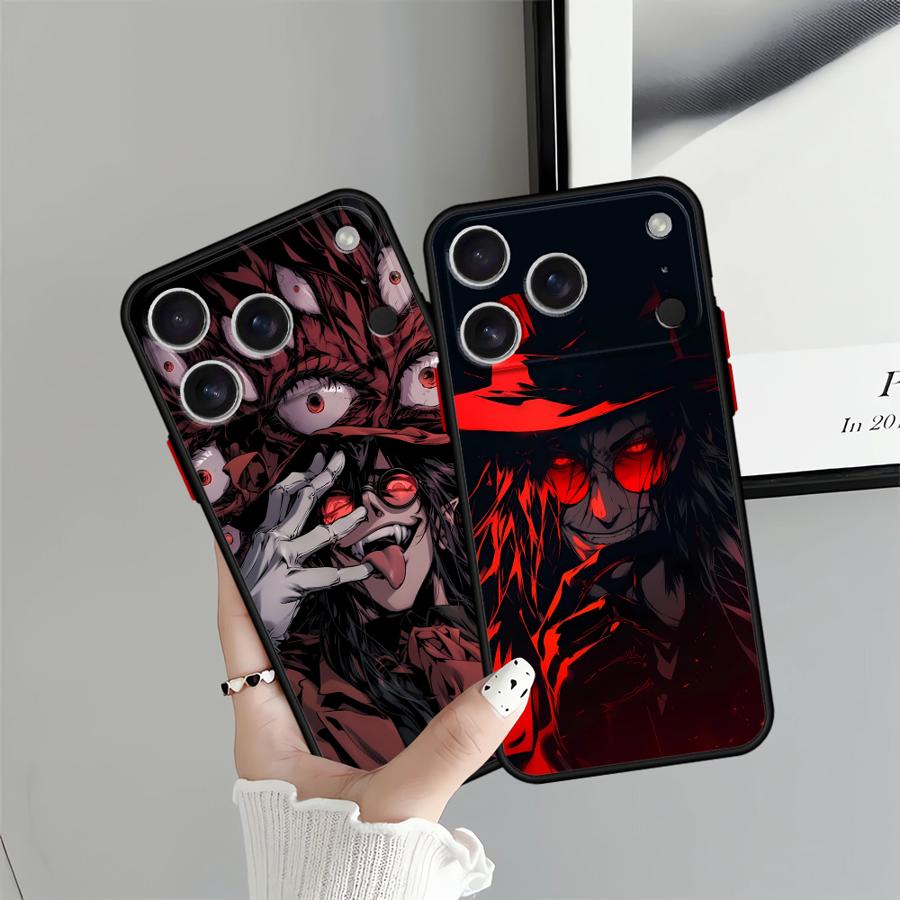 Case for iPhone 17 16 Pro Max 15 Plus 12 XS 11 14 17 Air 16e 13 Mini Back Phone Cover Anime Cool H-Hellsing