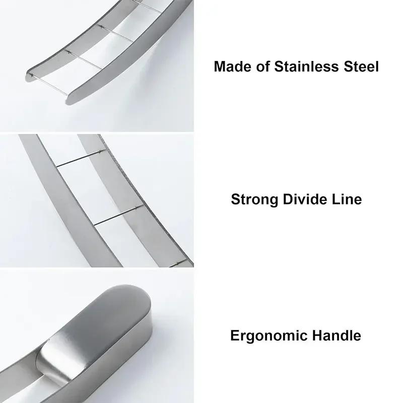 Krajalnica do arbuza ze stali nierdzewnej, krajalnica do arbuza, bezpieczny nóż do krojenia arbuza i owoców, krajalnica do melona, gadżet kuchenny