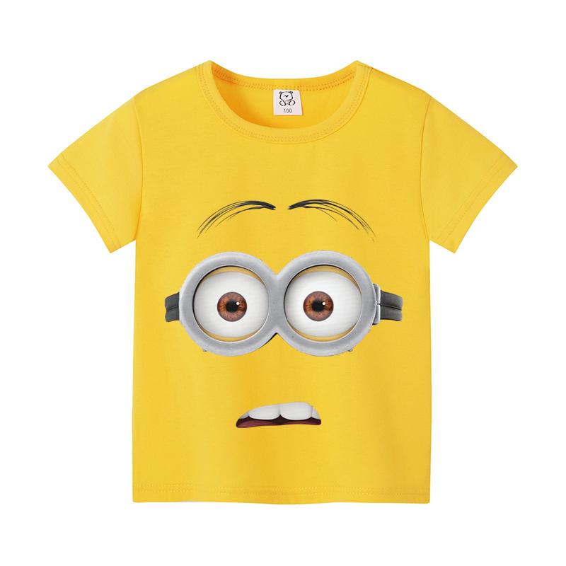 Cute Kids Minions Tshirts Made of Pure Cotton Tops Suitable for Both Boys and Girls Comfortable Tops and A Great Birthday Gift