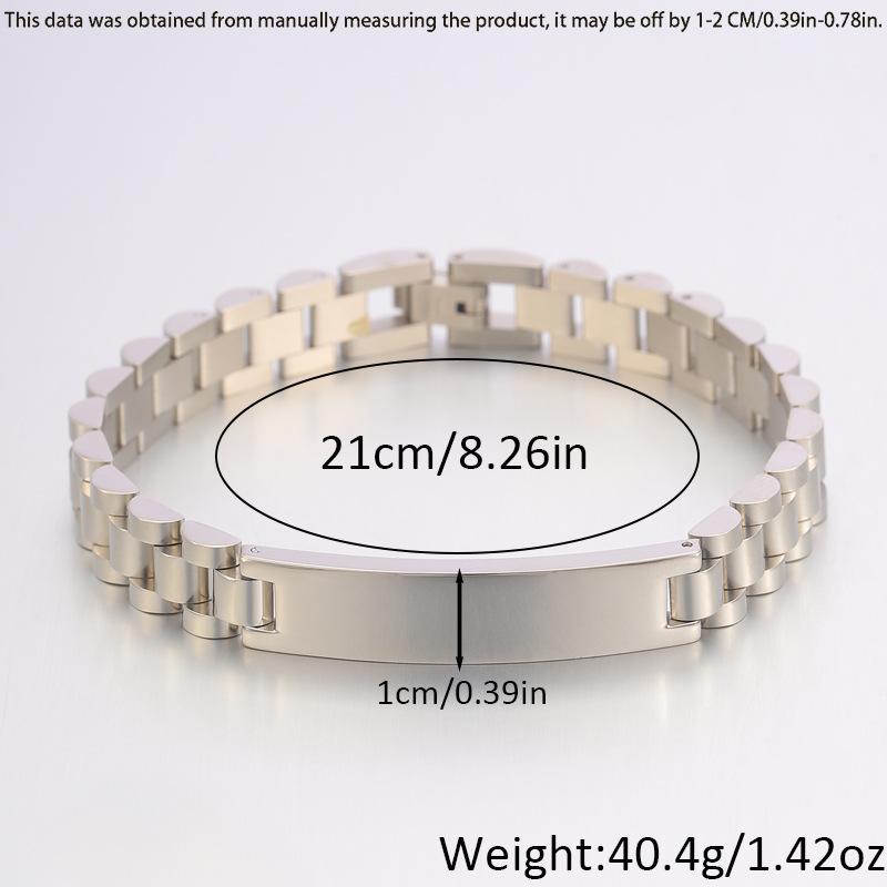 New light luxury titanium steel strap three beads curved brand can be engraved couple high-end strap jewelry