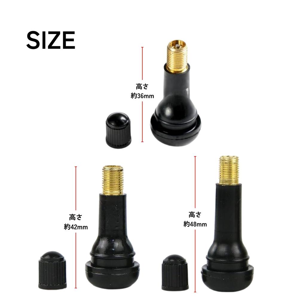 DIZLAS Air Valve, Tire Valve, Tubeless Tire Rubber with Valve Core (TR413, 20 Pieces)