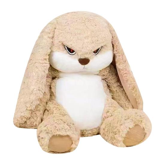 Large Angry Rabbit Plush Toy Soft Stuffed Animal Kawaii Fluff
