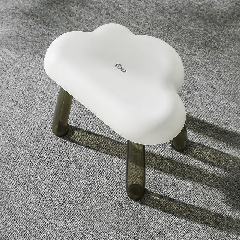 Cloud Light Luxury Chair Strong Load-bearing Capacity Wide Seating Area Hallway Ottoman Living Room Plastics Seat for Bedroom