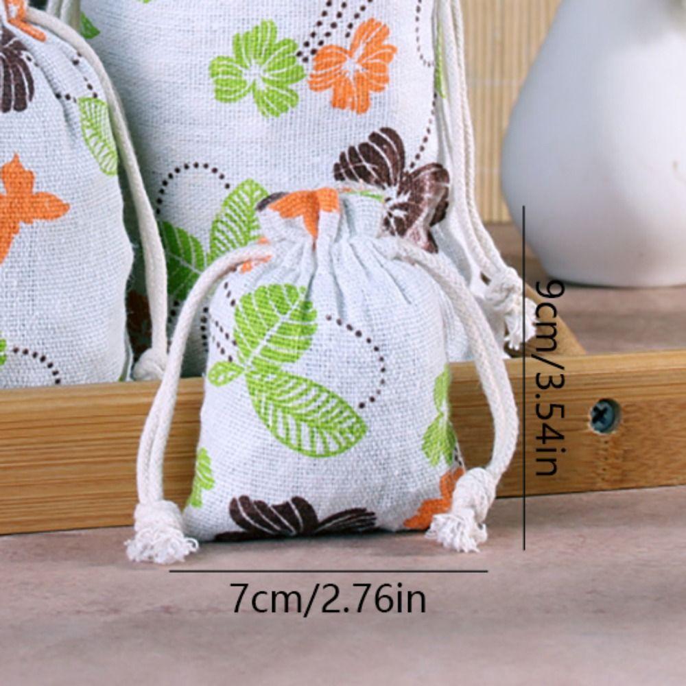 20pcs Cartoon Jewelry Storage Bag Handbag Packaging Coin Purse Drawstring Linen Pouch  Gift Bag