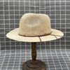 Handmade Panama Hat Elegant Wide Brimmed Decorated Sun Hat for Women Party British Beach Hat Lady Knitted Straw Hat
